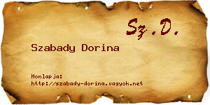 Szabady Dorina névjegykártya