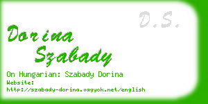 dorina szabady business card